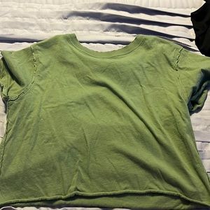 Free People Green Crop Top